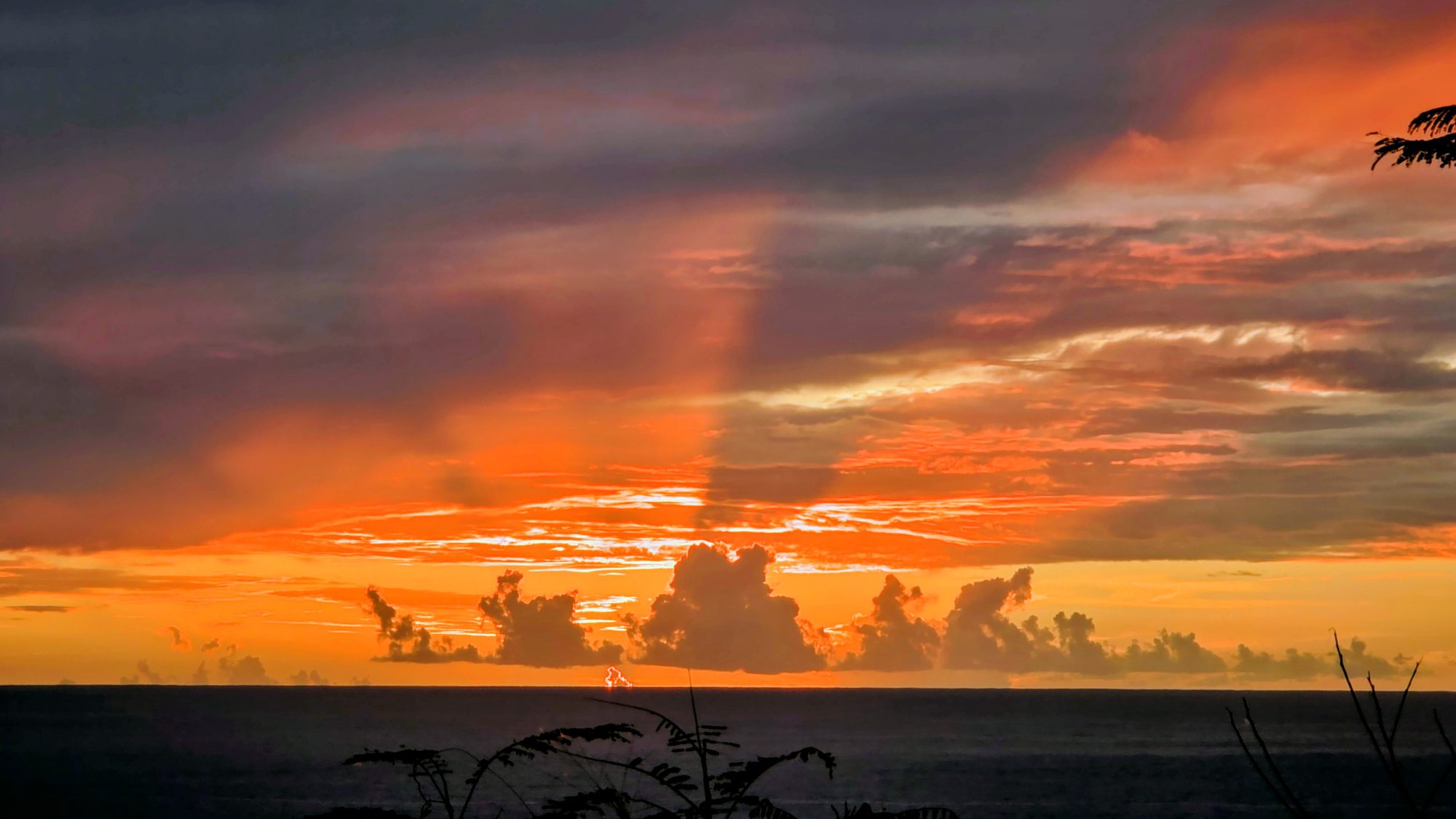 Coucher de soleil sur l'anse